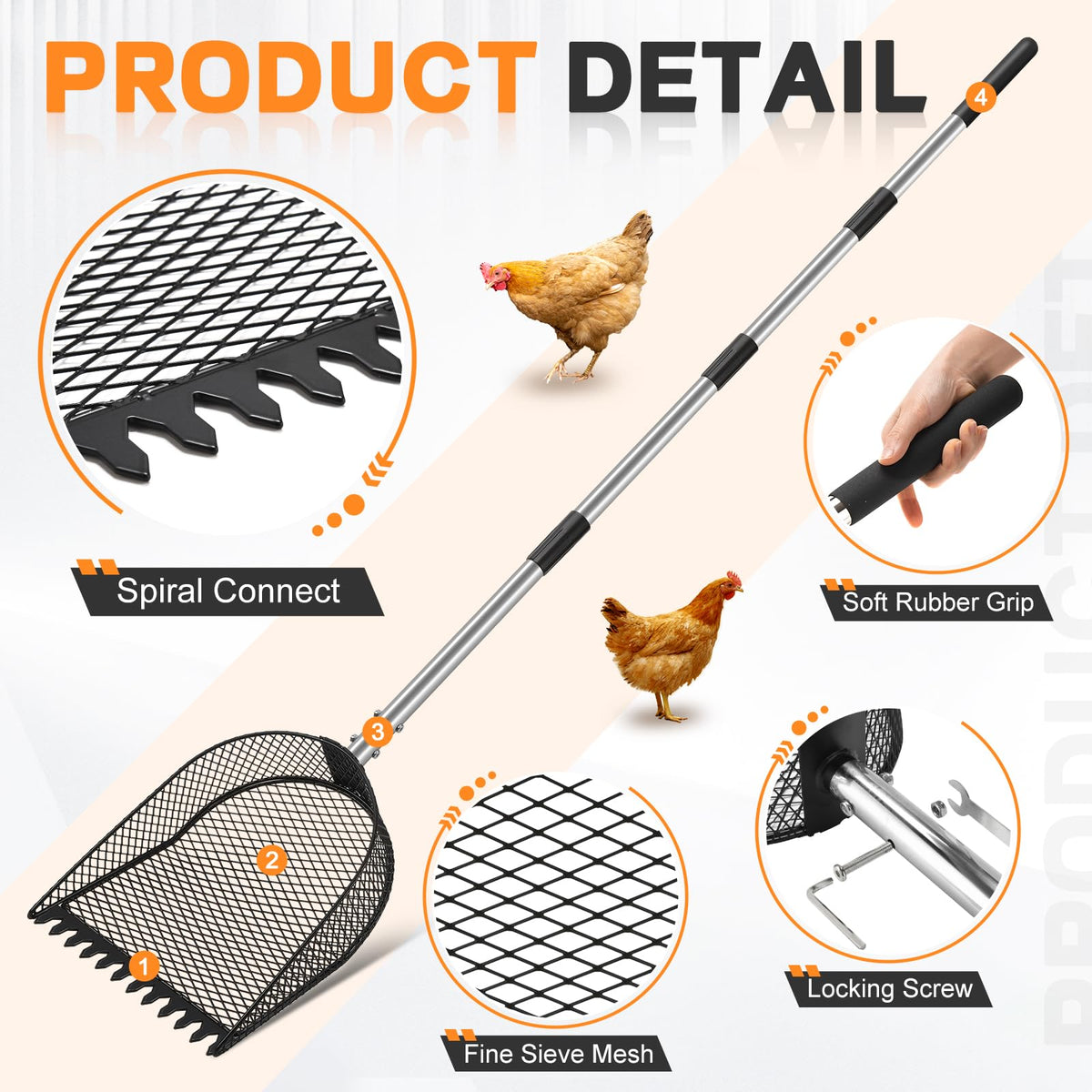 CAROD fine 0.3-inch holes for precise litter separation.