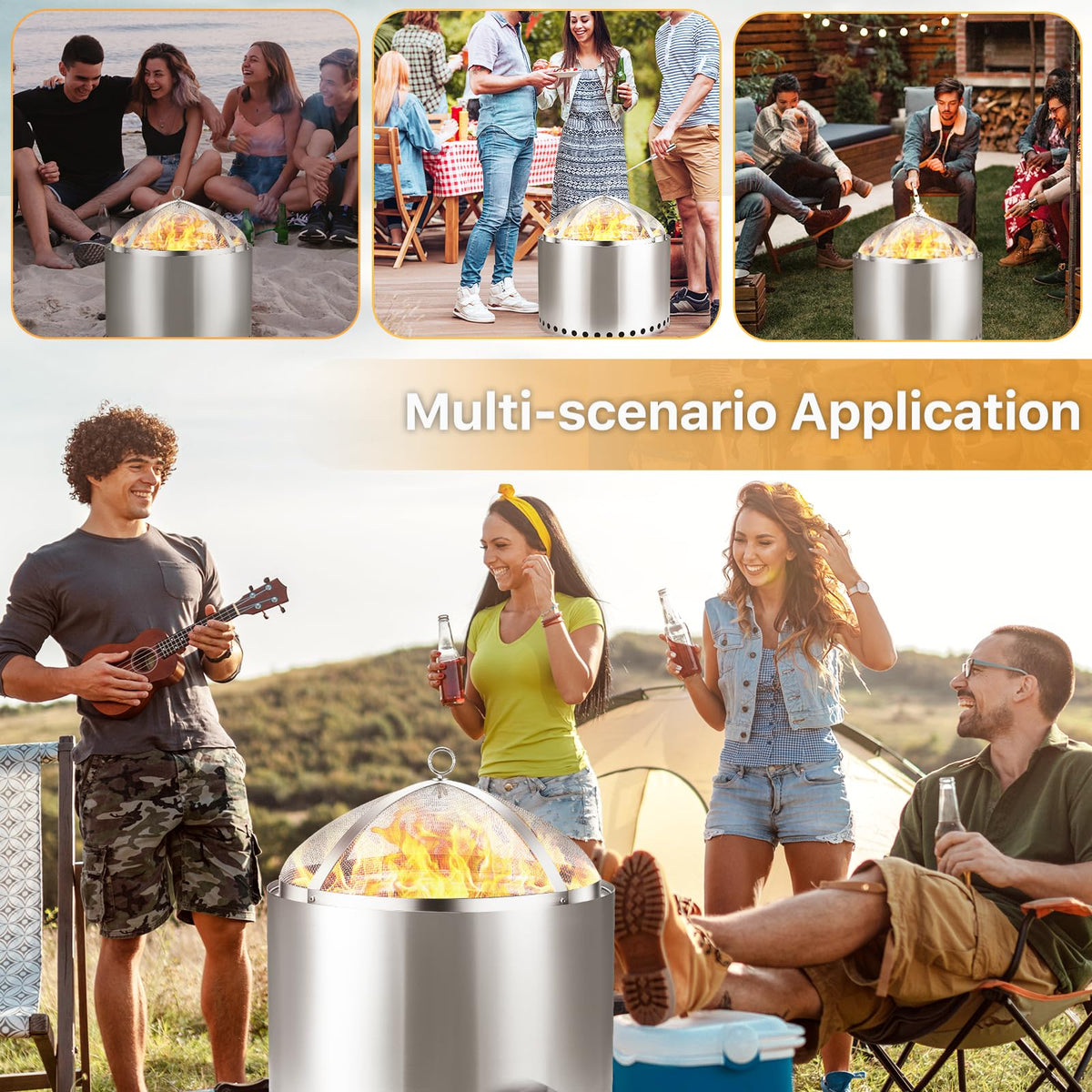 CAROD portable screen suits backyard, beach, and camping fires