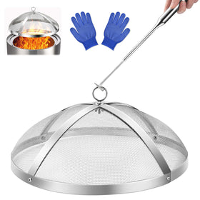 CAROD spark screen for 19.5-inch bonfire keeps sparks contained during backyard gatherings