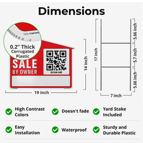 Caroom QR code close-up; scan from up to 50 feet to view listings instantly.