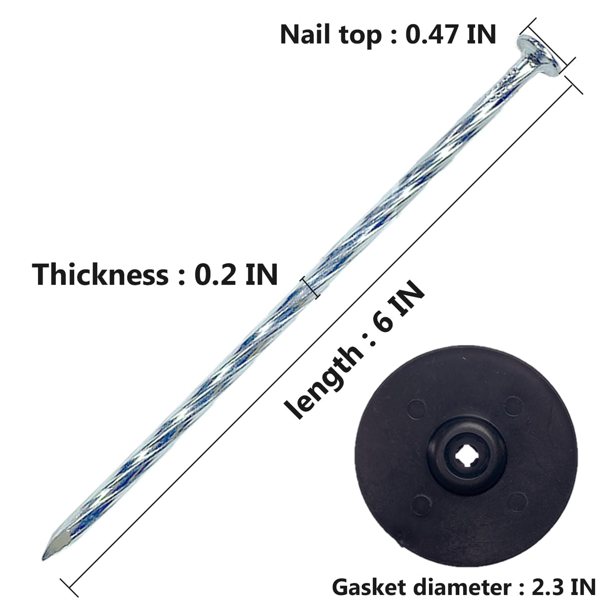CAROYINO galvanized steel stakes 6in provide durable edging and fabric attachment