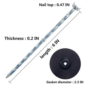 CAROYINO galvanized steel stakes 6in provide durable edging and fabric attachment