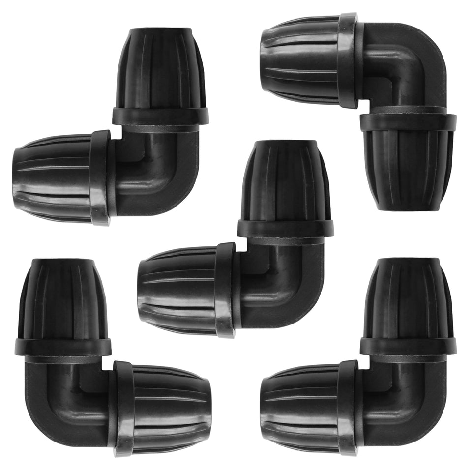 Carpathen drip elbow fittings 5/16 pack for leak-free irrigation connections.
