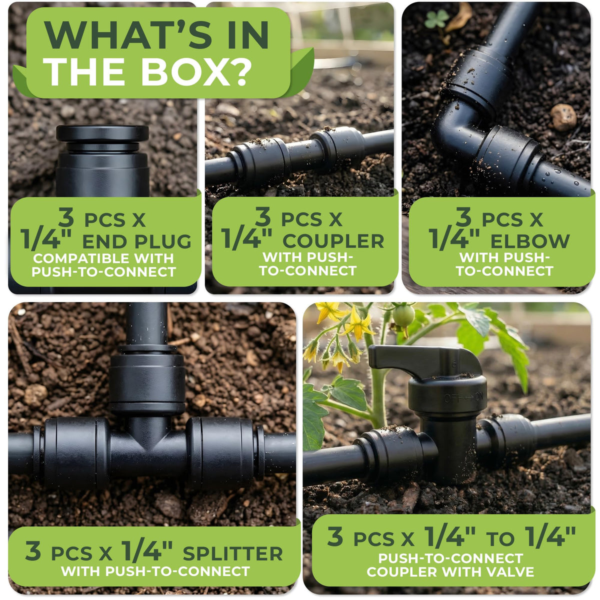 Carpathen valve-ended coupler controls flow for adaptable watering