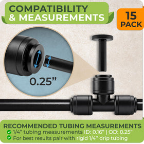 Carpathen straight coupler connects 1/4 inch tubing for secure, leak-free lines