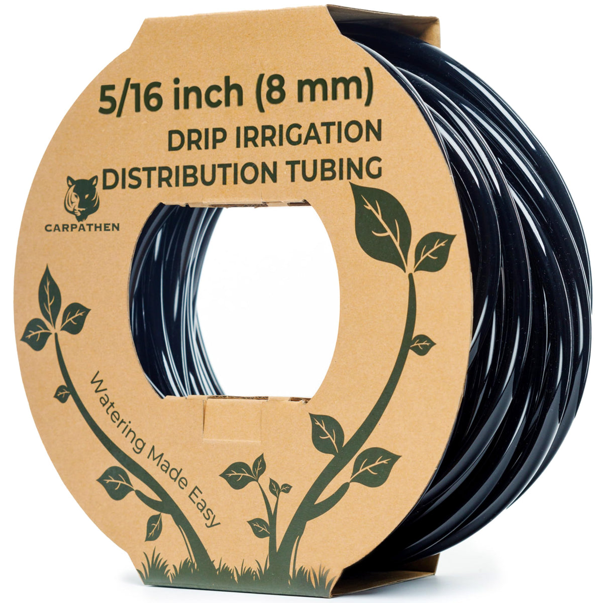 CARPATHEN drip tubing mainline 200ft black for efficient garden watering