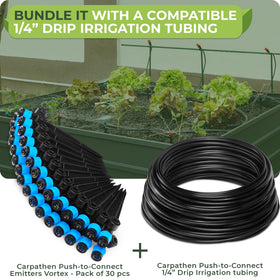 Carpathen easy-clean drip heads help prevent clogs and maintenance