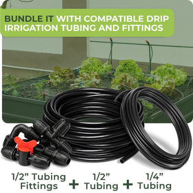 Carpathen drip fittings provide leak-free barbed connections for steady irrigation flow.