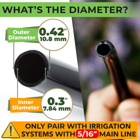 CARPATHEN irrigation tube cut-to-length for easy DIY installation