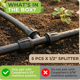 Carpathen leak-proof tubing connection maintains steady water flow in gardens.