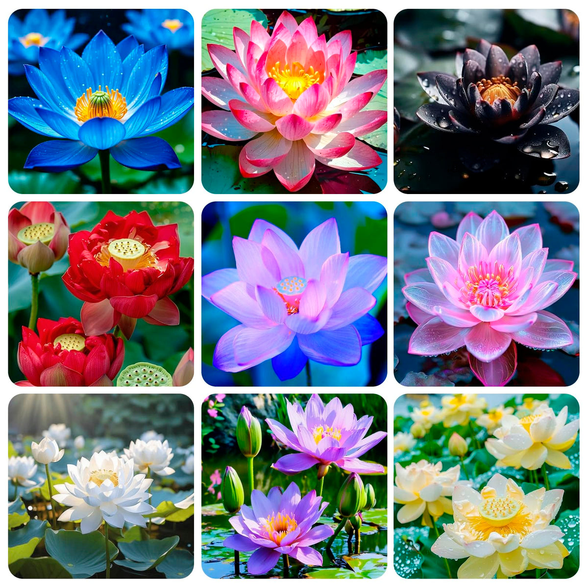 Carpet Creeping lotus bloom closeup showcases vibrant flower forms.
