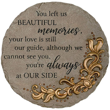 Carson Beadworks Memories Garden Stone for outdoor display along garden paths