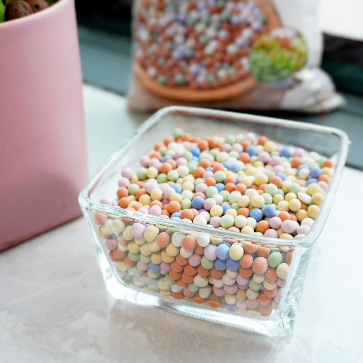 CARURBODY ceramsite pebbles for succulents provide drainage and aesthetics.