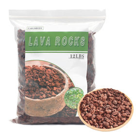 CARURBODY Red lava rocks package closeup for potting and drainage
