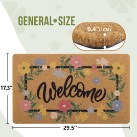 Carvapet doormat with non-slip backing stays in place on indoor and outdoor surfaces.