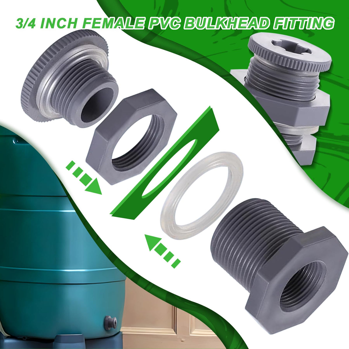 carvedexquisitely 34inch bulkhead fitting thread detail for secure seal