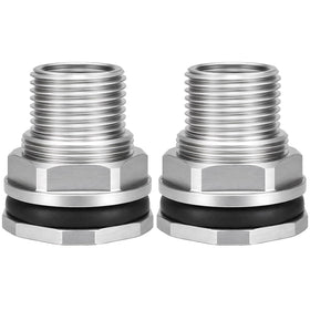 Carvedexquisitely stainless steel bulkhead fitting front view highlights durable construction
