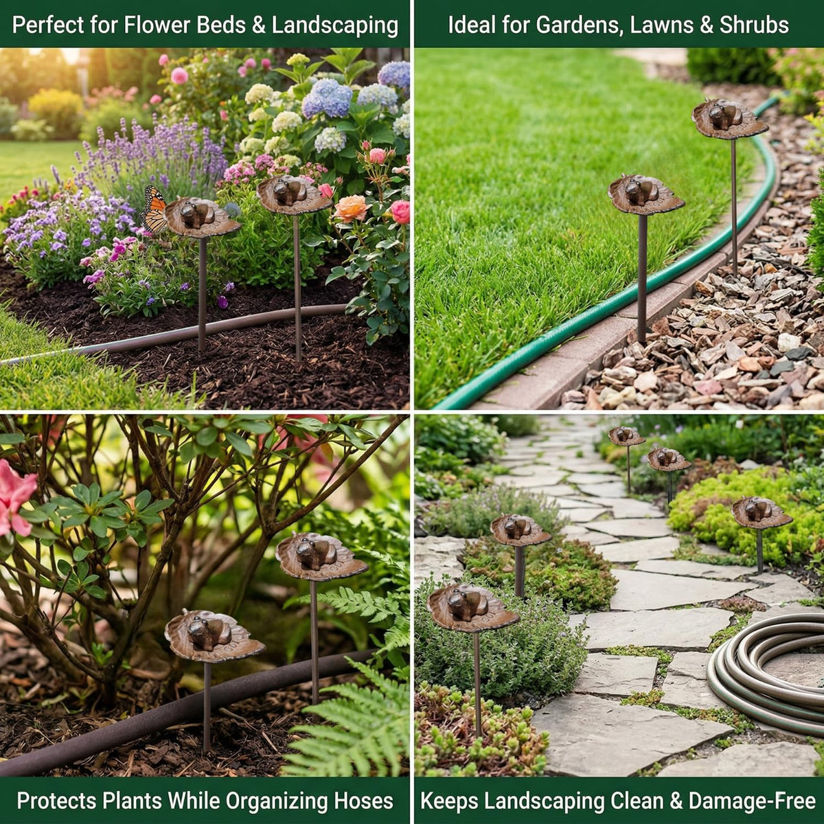 Carvers Olde Iron outdoor garden frog decor blends with landscaping.