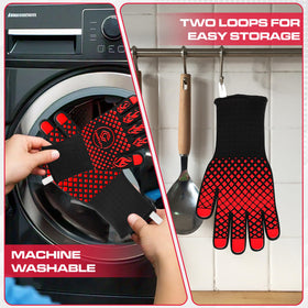 Casacrafty Pro-Series BBQ Gloves ideal for grilling, baking, camping and cooking.
