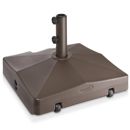 Casafield patio umbrella base filled to 100 pounds for stability.