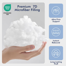 CASAJOY two-pack 16x16 pillow insert offers soft fluffy comfort for indoor and outdoor seating.