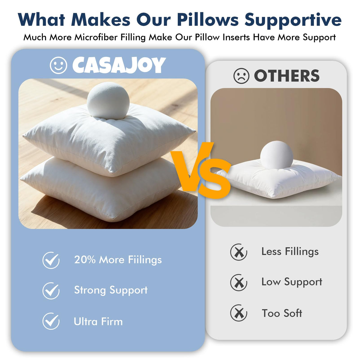 Casajoy versatile cushion inserts work indoors or outdoors.