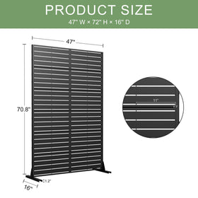 Casaphoria privacy screen 72x47 side view for versatile outdoor placement