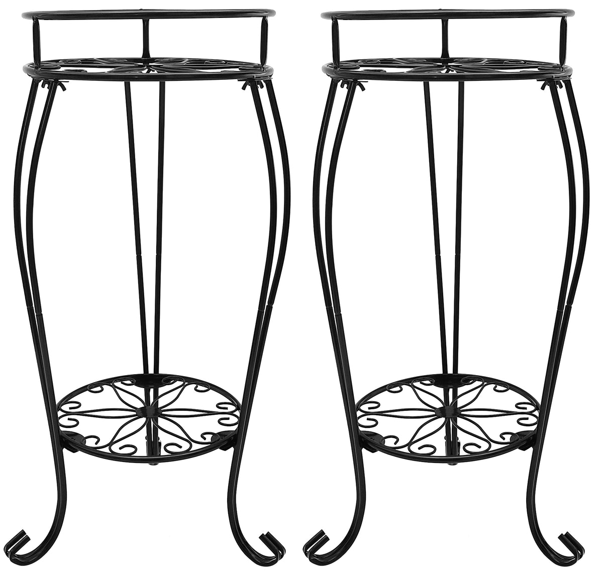 Casimr 2-tier plant stand shows 26.8-inch height for indoor displays