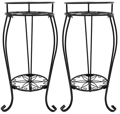 Casimr 2-tier plant stand shows 26.8-inch height for indoor displays