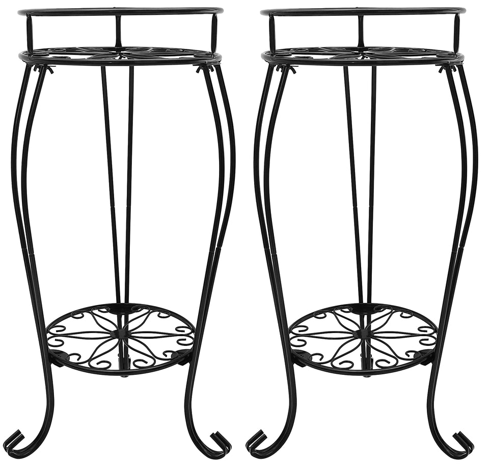 Casimr 2-tier plant stand shows 26.8-inch height for indoor displays