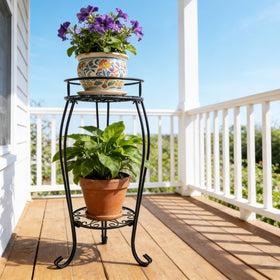 Casimr 2-tier plant stand top frame diameter 11.9 inches for compact spaces