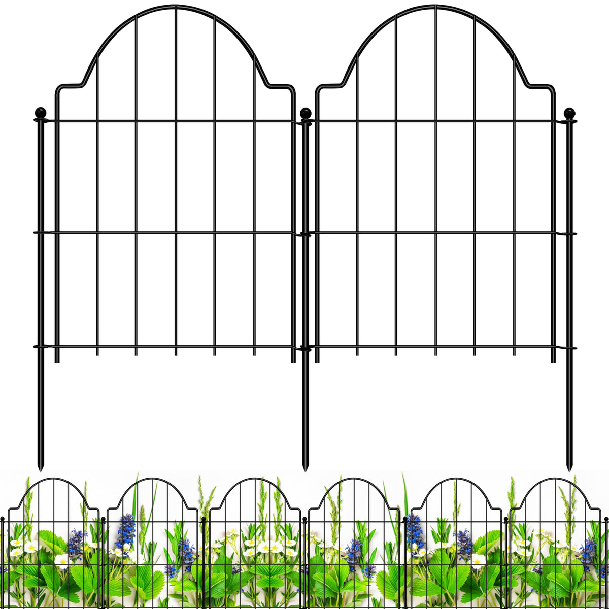 Casimr decorative garden fence with arch design adds charm while marking boundaries.