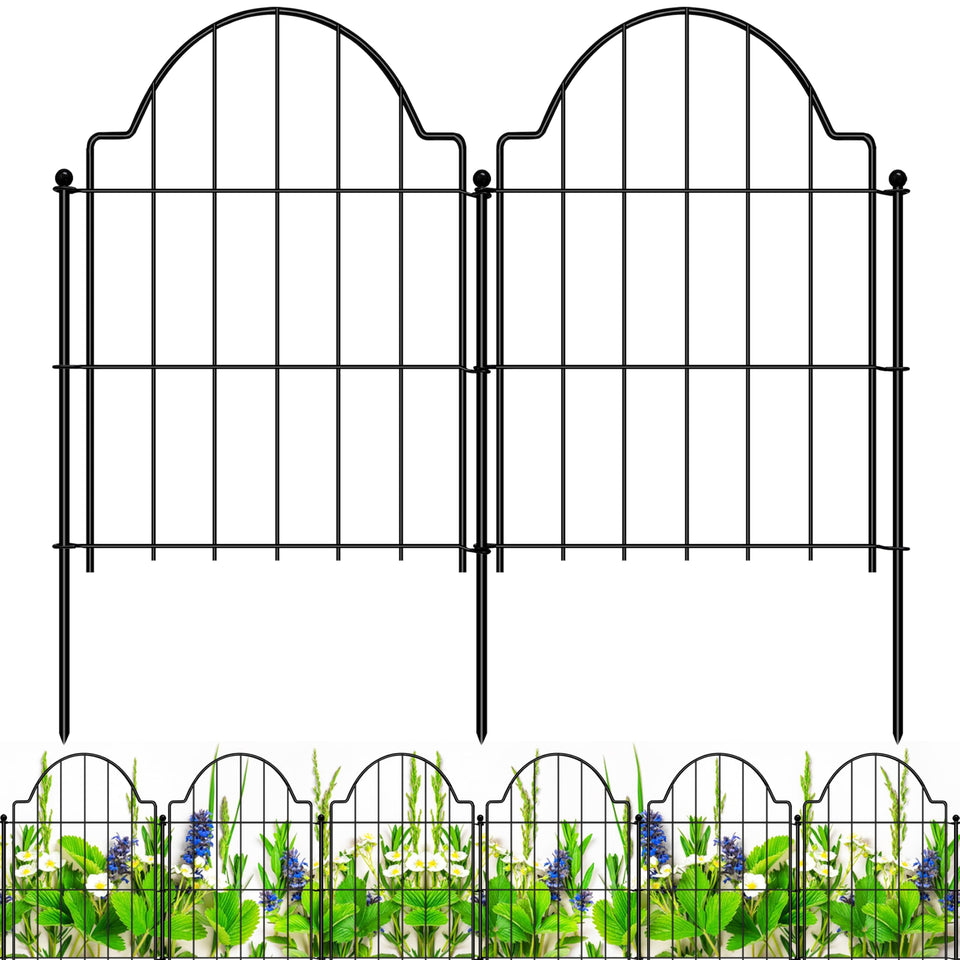 Casimr decorative garden fence with arch design adds charm while marking boundaries.