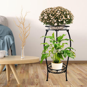 Casimr plant stand with plastic feet protects floors while providing stable ground contact.