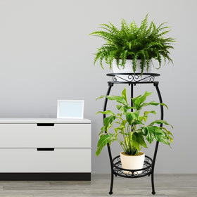 Casimr plant stand rustproof finish emphasizes lasting durability for indoor and outdoor spaces.