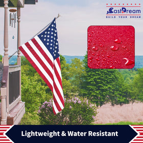 CASTDREAM 4x6 US flag with double stitching for durability in wind.