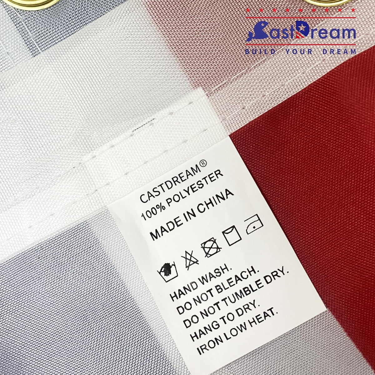CASTDREAM 4x6 US flag remains flutter-ready in light wind.
