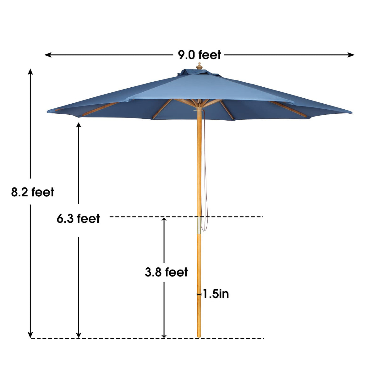 CASUNER navy canopy complements decks and patios for relaxing outdoor moments
