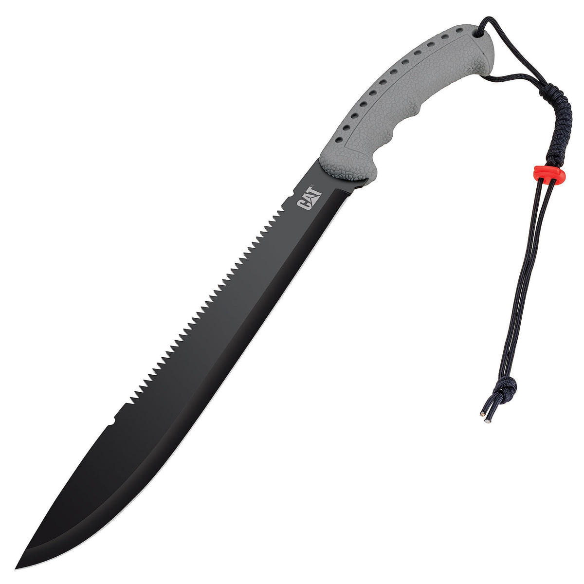 CAT Latin machete full-tang handle designed for secure grip in demanding outdoor tasks.