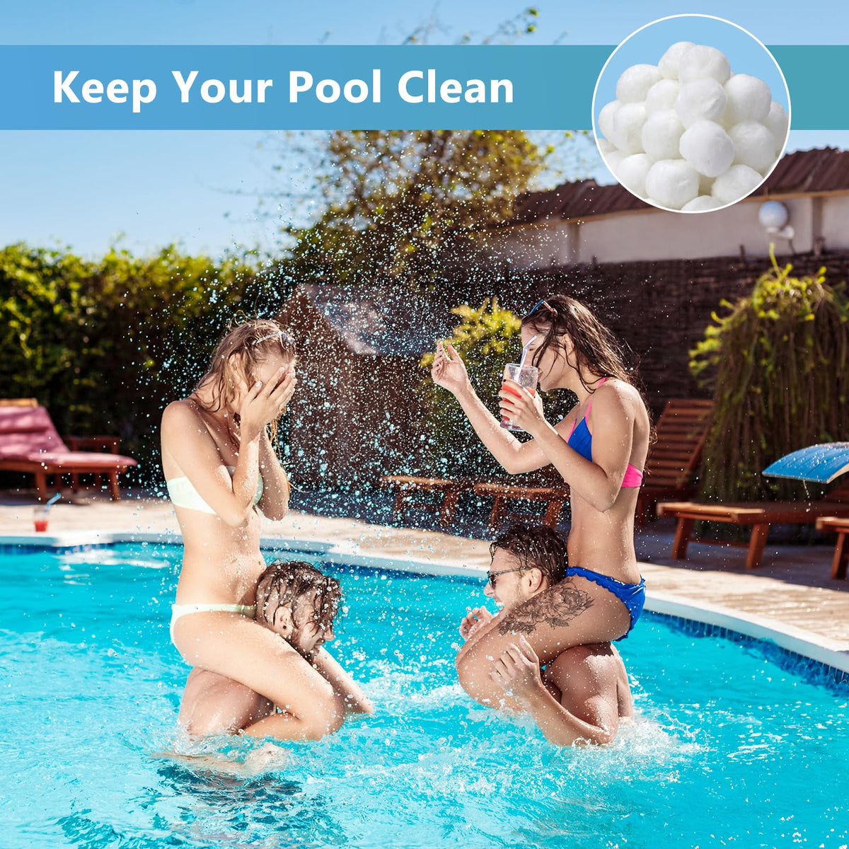 Catbgz pool filter balls eco-friendly filtration option for green pools.