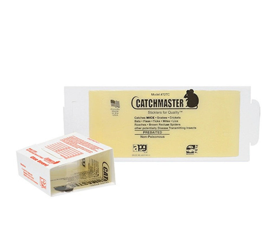 Catchmaster 72TC glue board for rodents and insects, ideal for tight spaces behind furniture.