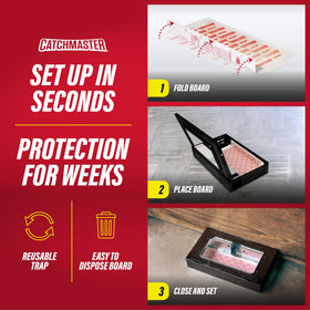 Glue board included with Catchmaster Multi-Catch for effective capture of pests.