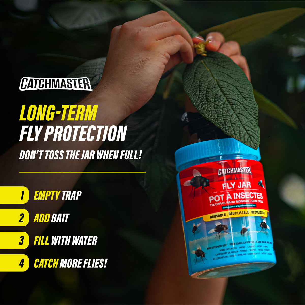 Catchmaster outdoor pest control solution for home surroundings.
