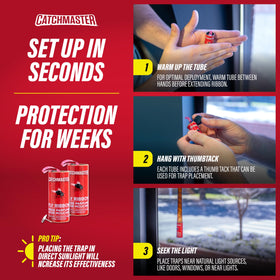 Pesticide-free Catchmaster glue traps provide year-round protection