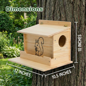 Catheralysia Squirrel House Outdoor Installation shows quick mounting on a tree.