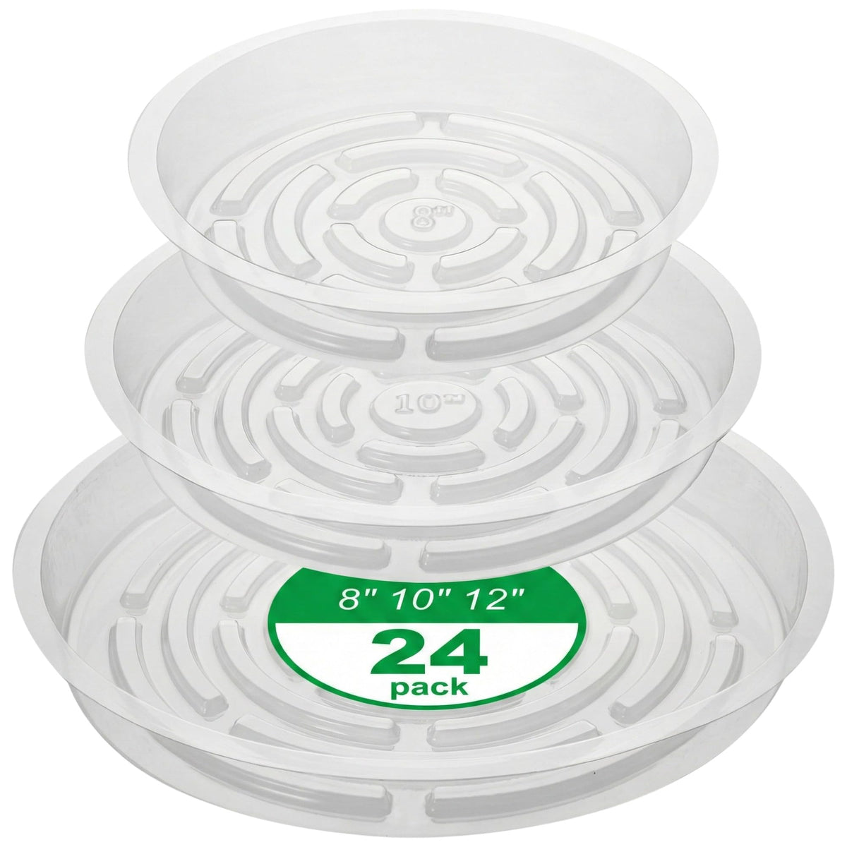 CATIFLIN clear 8-inch plant saucer protects floors from water while showcasing your plant
