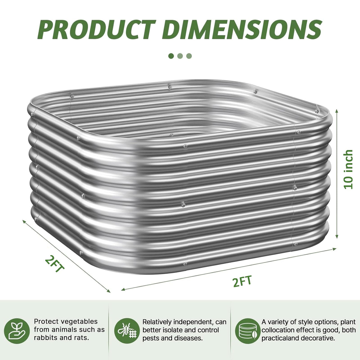 CATMANOR galvanized steel frame for long-lasting outdoor gardening