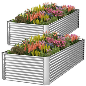 CATMANOR raised bed left view highlighting modular durable design for vegetables and flowers.