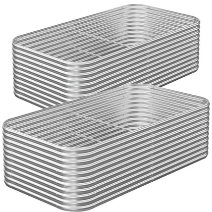 CATMANOR two-pack tall 8x4ft raised bed side view shows ample planting space for vegetables and flowers.