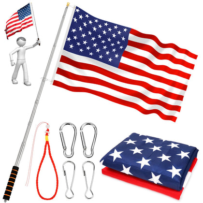 CATMOOW flagpole extendable handheld with travel-friendly design for outdoor use